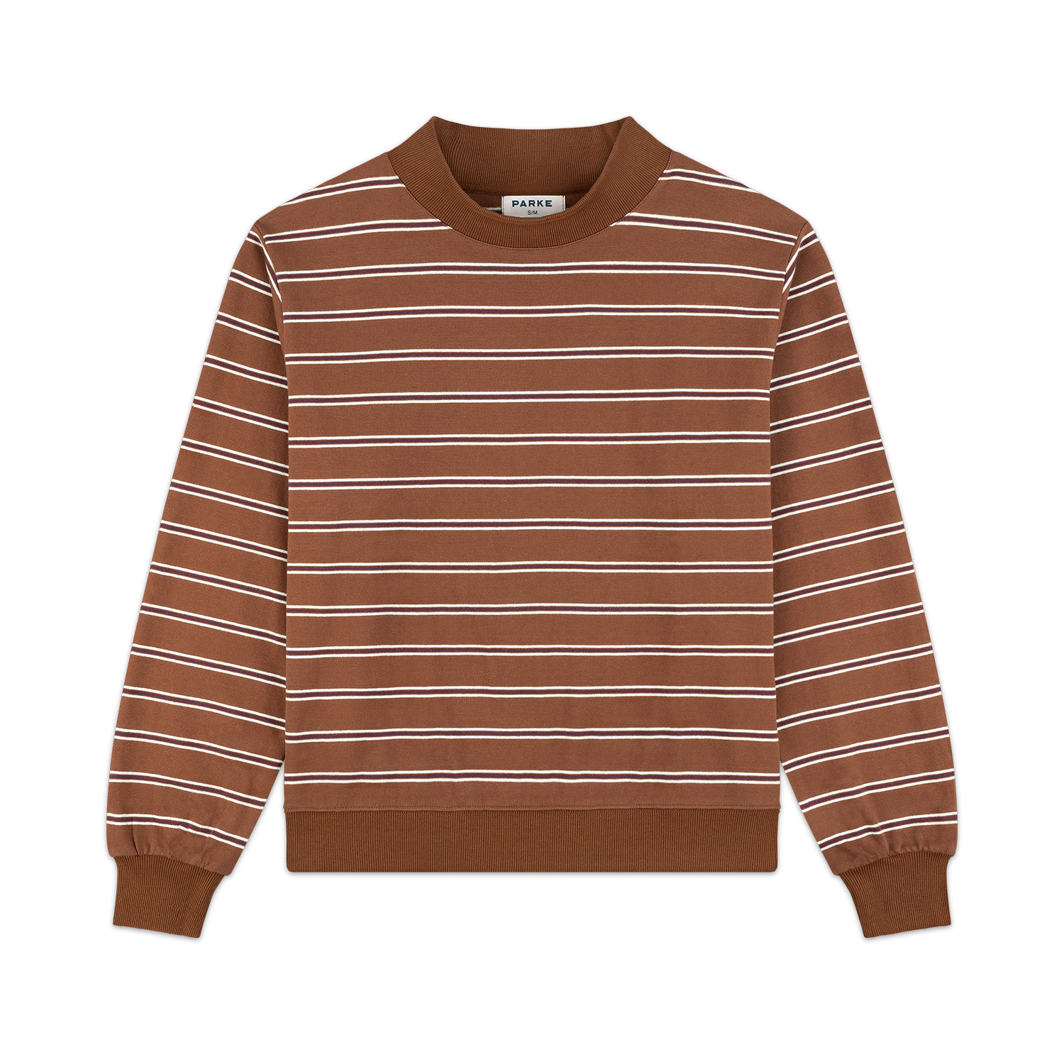 Striped Mockneck Pullover