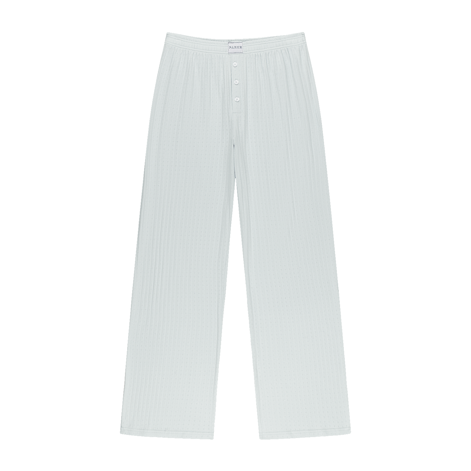 Pointelle Cotton Boxer Pants - Pale Blue