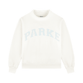 Bridal Varsity Mockneck - Pearl + Pale Blue