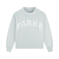 Bridal Varsity Mockneck - Pale Blue + White