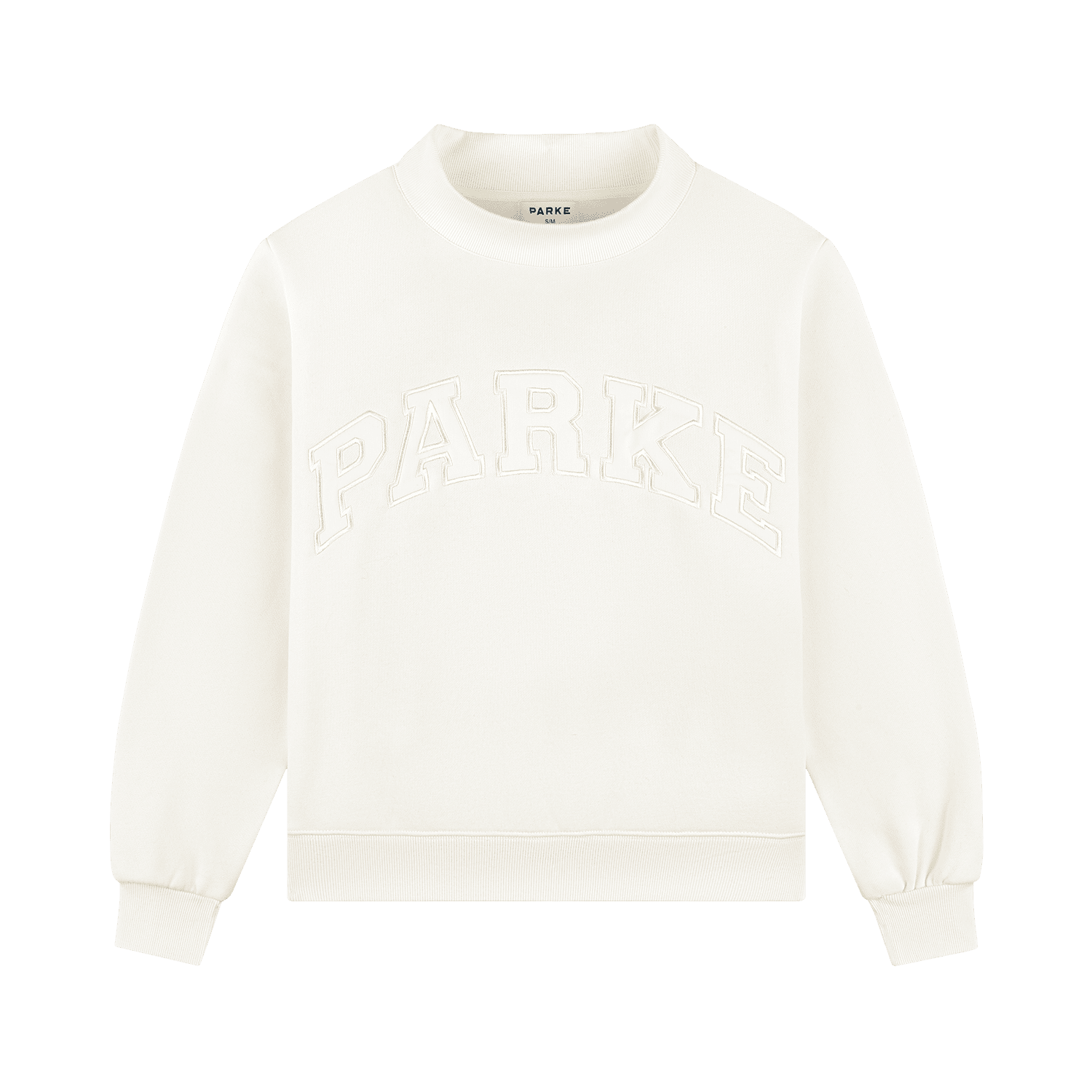 Bridal Varsity Mockneck - Pearl + White