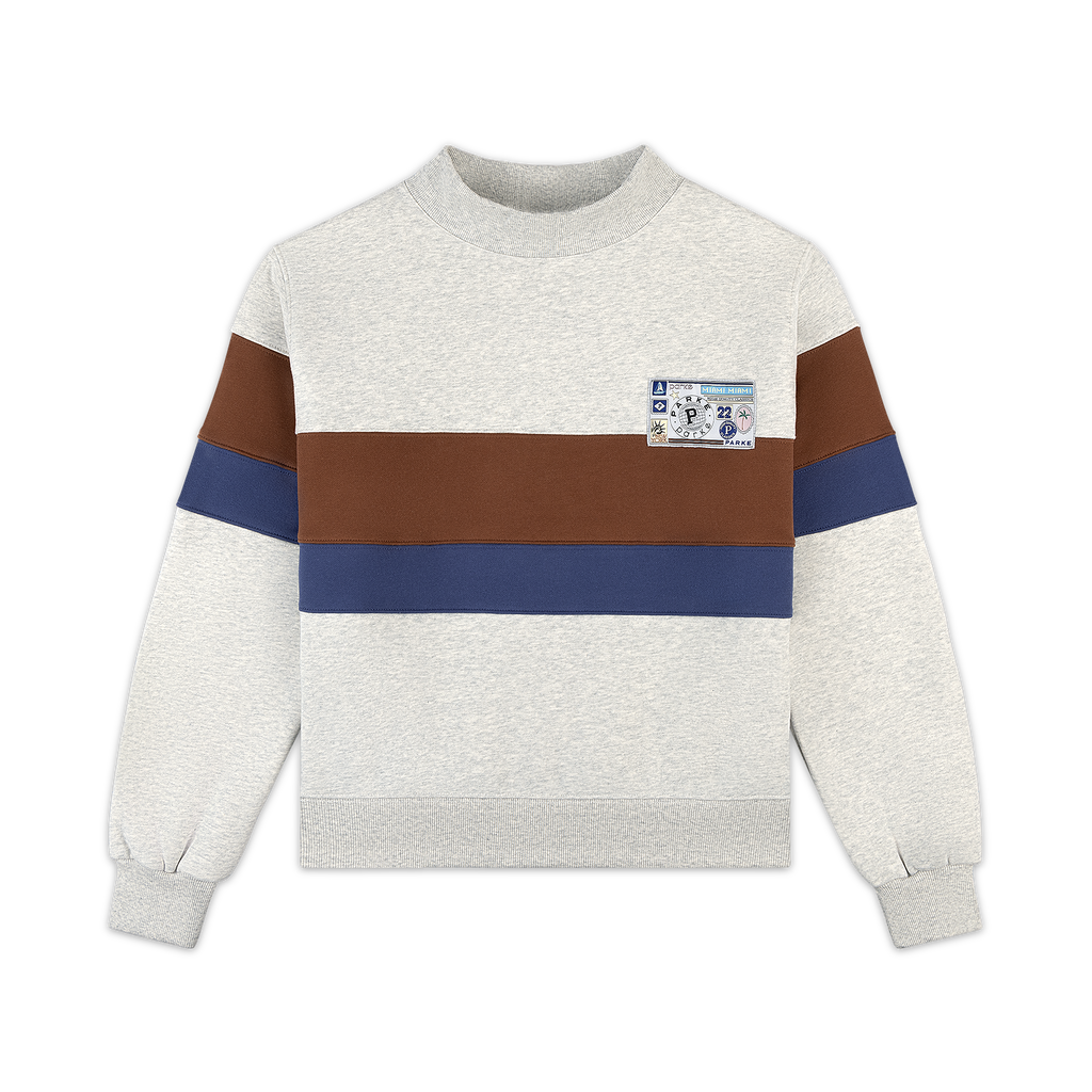 Vintage Striped Mockneck With Nostalgia Patch