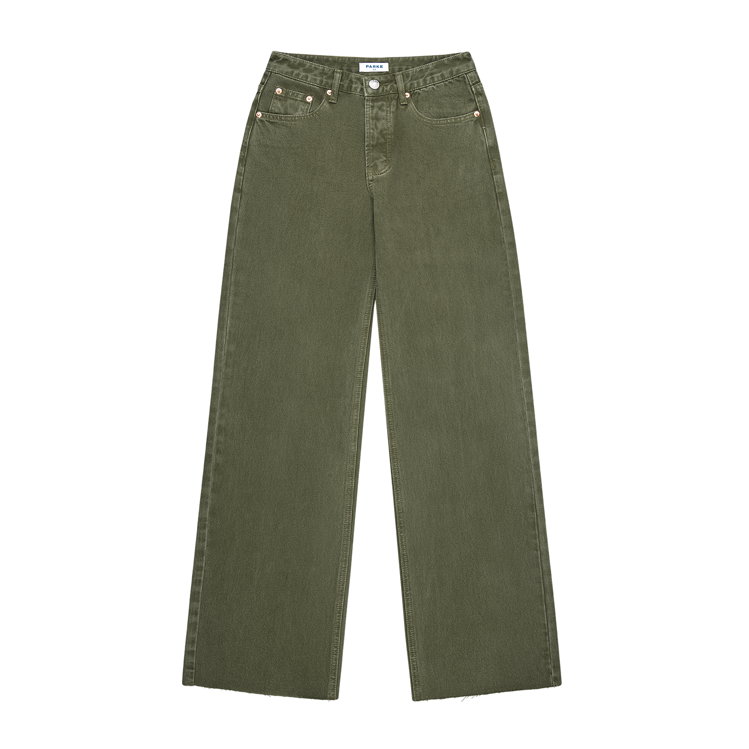 Low Rise Baggy Jeans - Olive