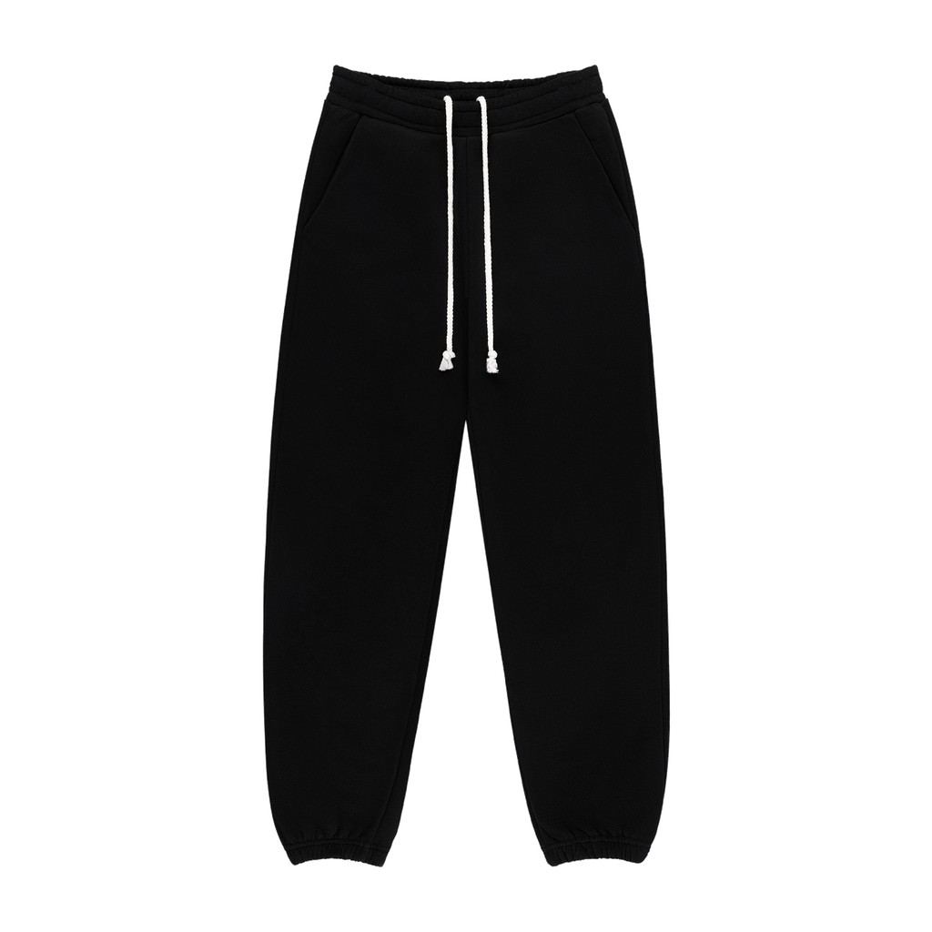 Drawstring Unisex Sweatpants - Black