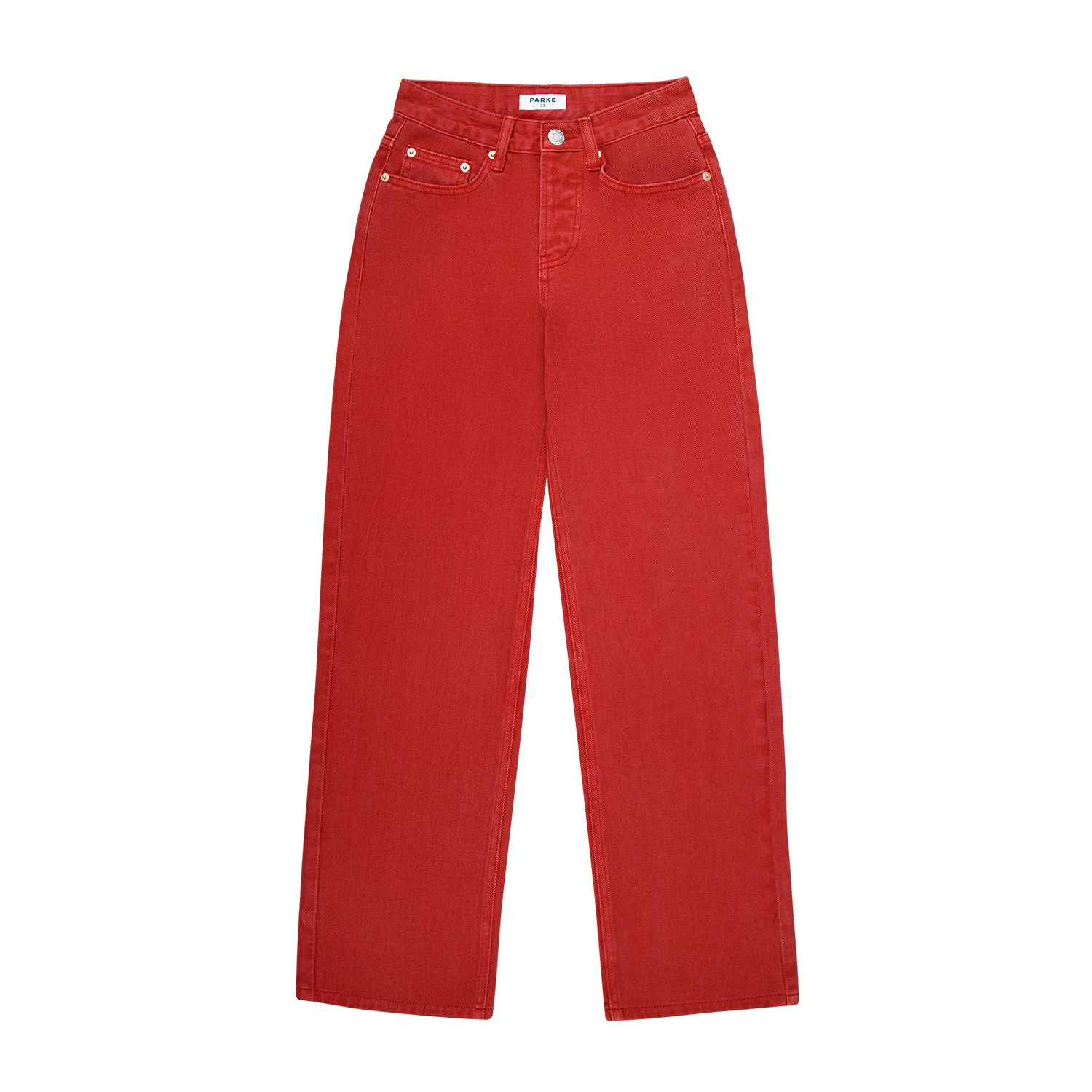 Classic Straight Jeans - Washed Red