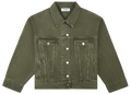 Oversized Denim Jacket - Olive